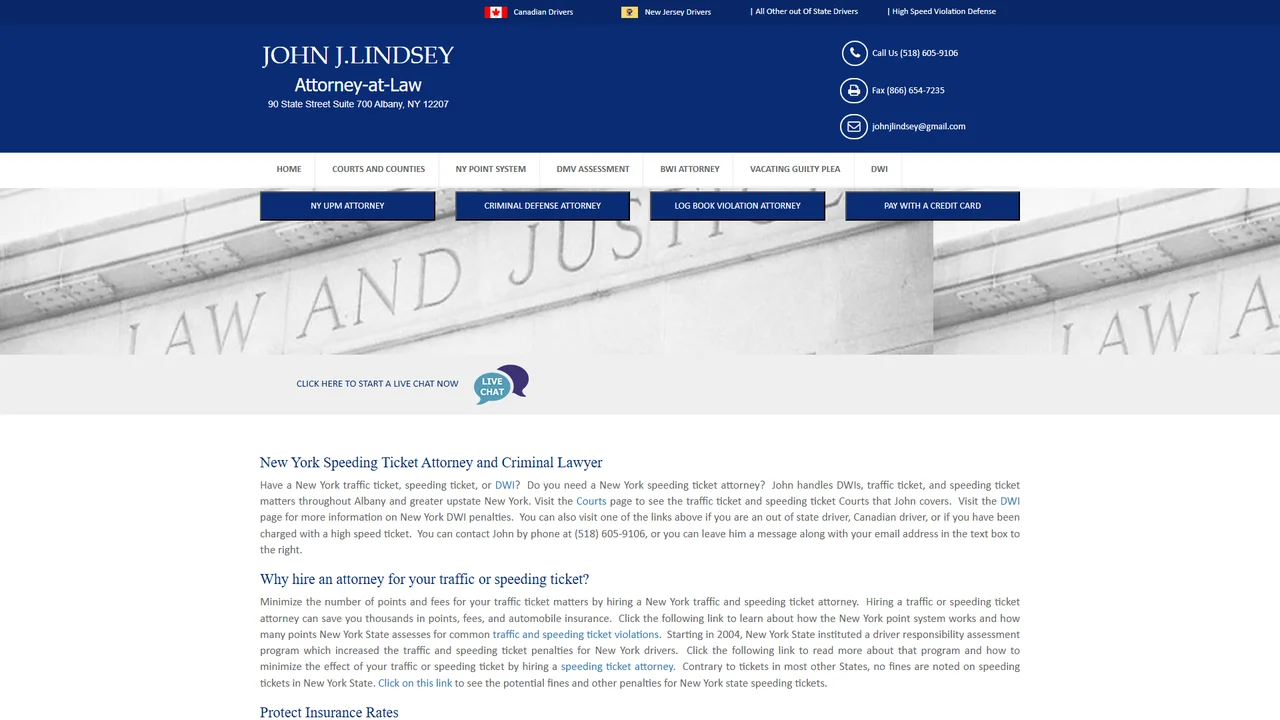 John J. Lindsey Attorney-at-Law - Albany, NY office in Albany, New York