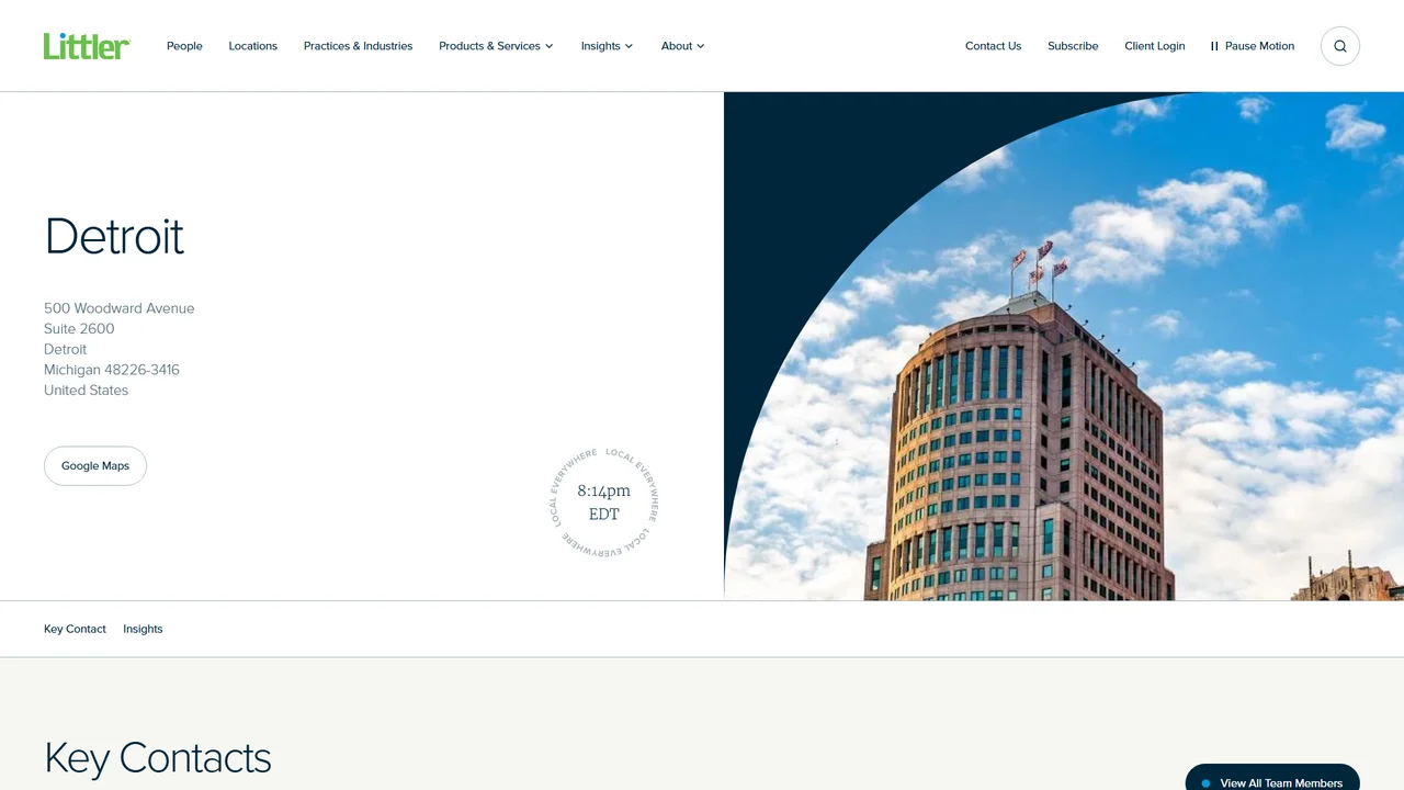 Littler Mendelson P.C. - Detroit, MI office in Detroit, Michigan
