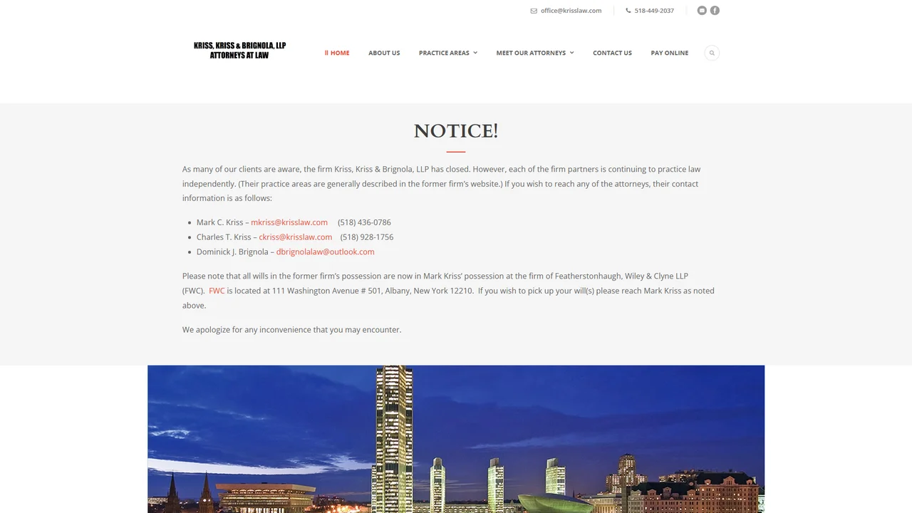 Kriss, Kriss & Brignola, LLP - Albany, NY office in Albany, New York