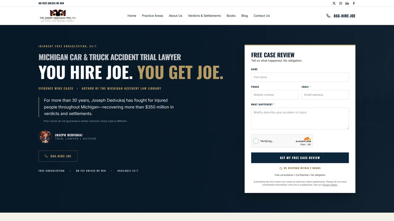 The Joseph Dedvukaj Firm, P.C. - Detroit, MI office in Detroit, Michigan