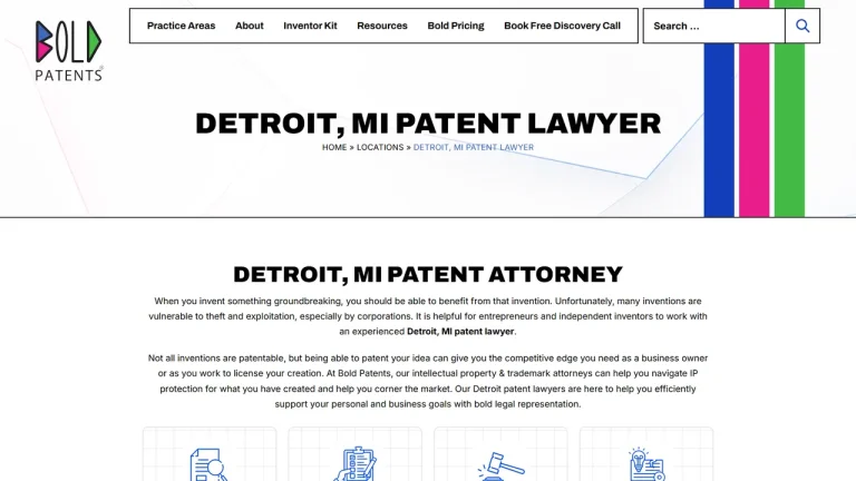 Bold Patents Law Firm - Detroit, MI - Attorney in Detroit