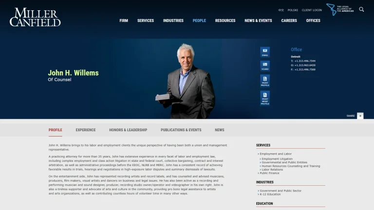 John H. Willems - Detroit, MI - Attorney in Detroit