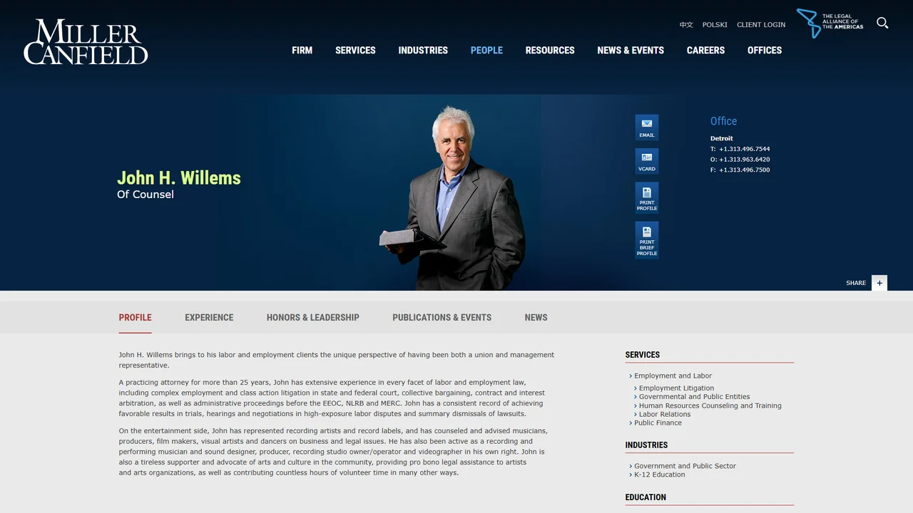 John H. Willems - Detroit, MI office in Detroit, Michigan