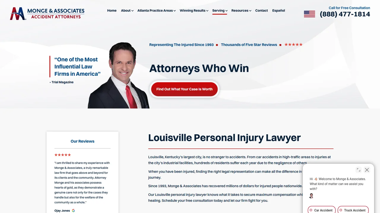 Monge & Associates Injury and Accident Attorneys - Louisville, KY office in Louisville, Kentucky