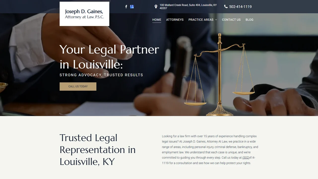 Joseph D Gaines Attorney at Law - Louisville, KY office in Louisville, Kentucky