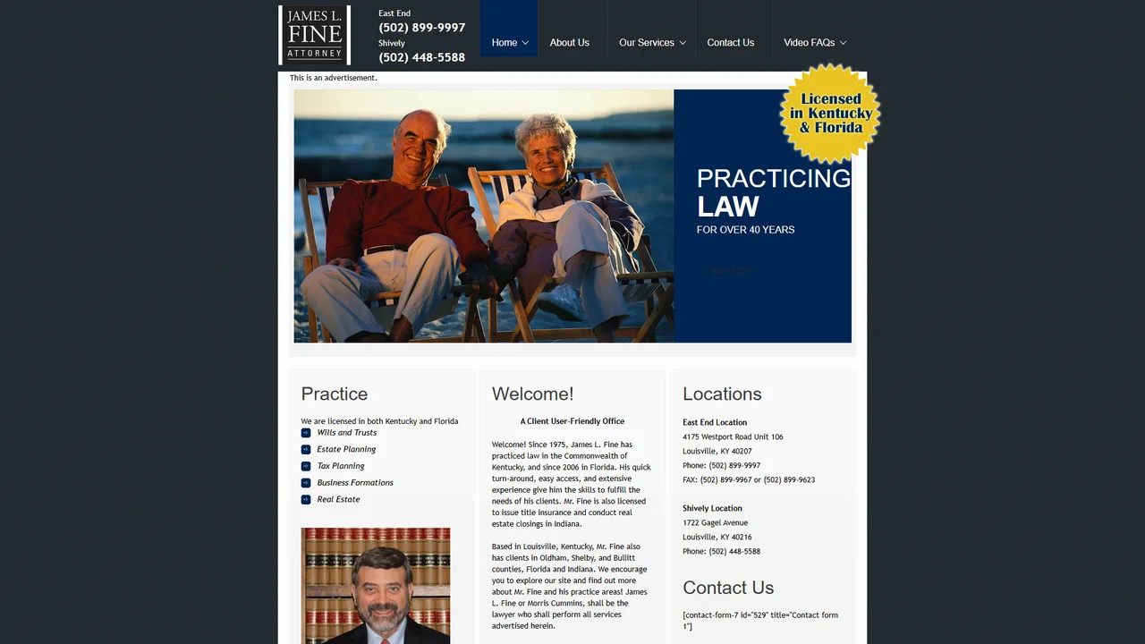 James L Fine Attorney PLLC - Louisville, KY office in Louisville, Kentucky