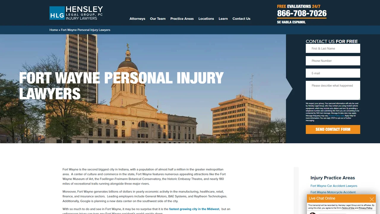 Hensley Legal Group, PC - Fort Wayne, IN office in Fort Wayne, Indiana