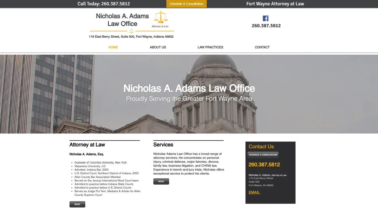 Nicholas A Adams Law Office - Fort Wayne, IN office in Fort Wayne, Indiana