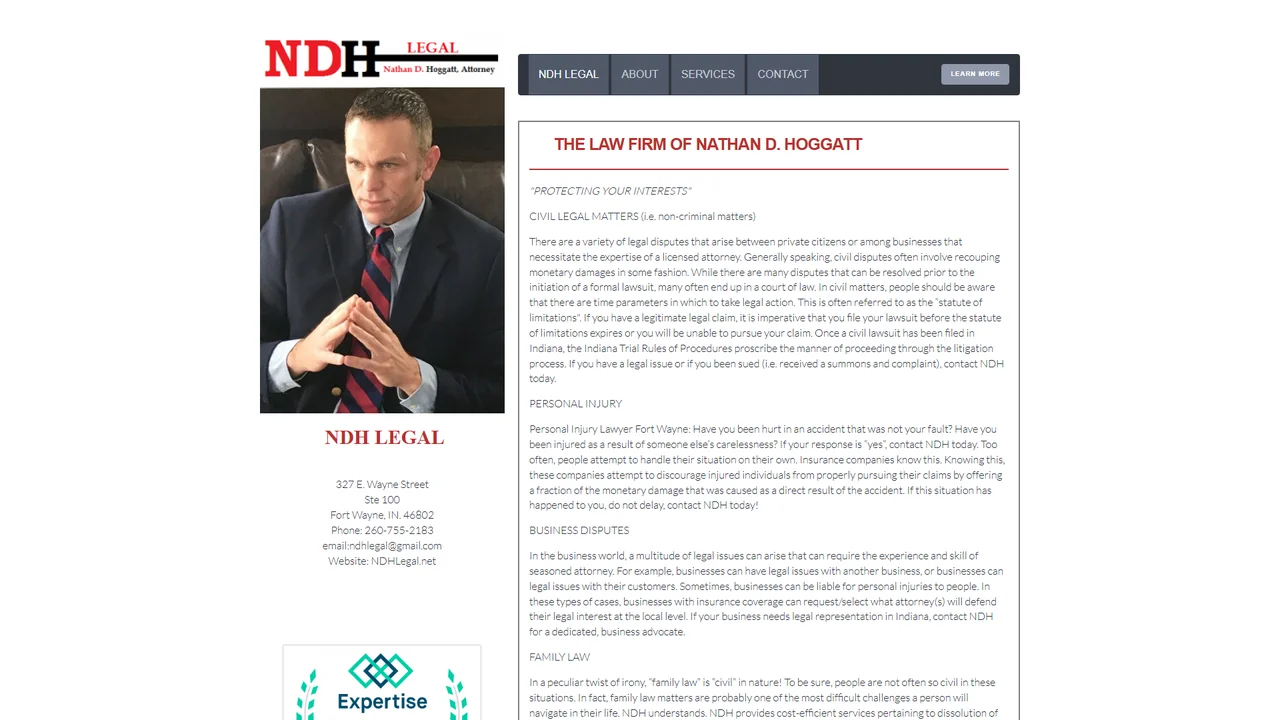 Nathan D. Hoggatt Attorney at Law - Fort Wayne, IN office in Fort Wayne, Indiana