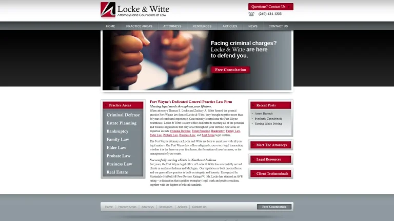 Locke and Witte - Attorneys at Law - Fort Wayne, IN - Attorney in Fort Wayne