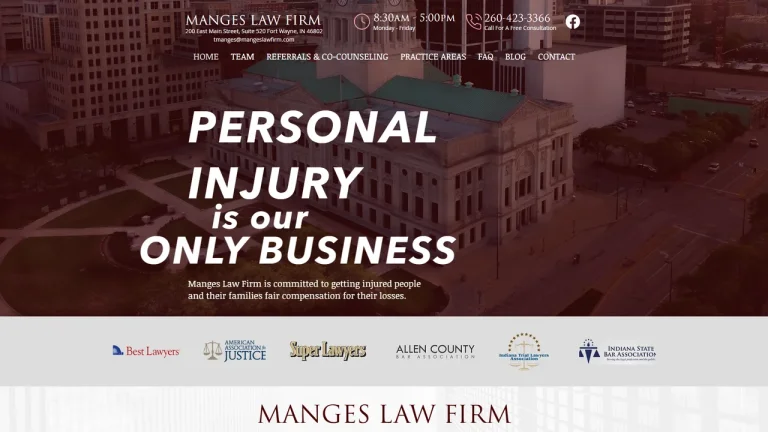 Manges Law Firm - Fort Wayne, IN - Attorney in Fort Wayne
