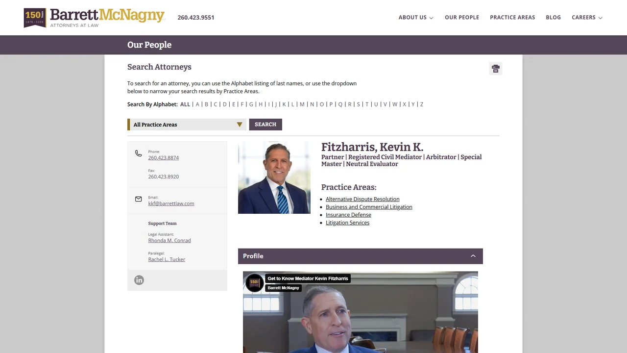 Kevin K. Fitzharris - Barrett McNagny LLP - Fort Wayne, IN office in Fort Wayne, Indiana