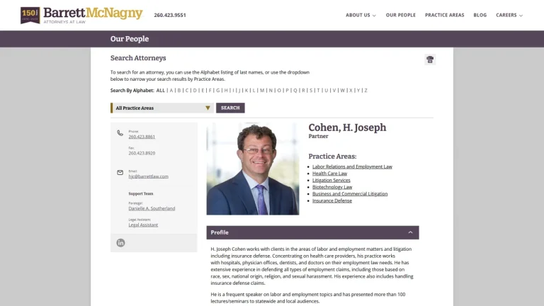 H. Joseph Cohen, Attorney at Law - Fort Wayne, IN - Attorney in Fort Wayne