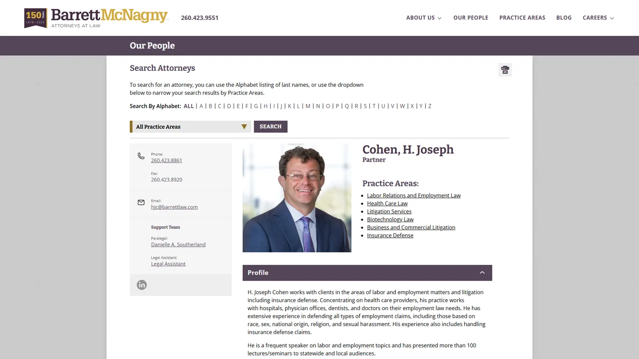 H. Joseph Cohen, Attorney at Law - Fort Wayne, IN office in Fort Wayne, Indiana