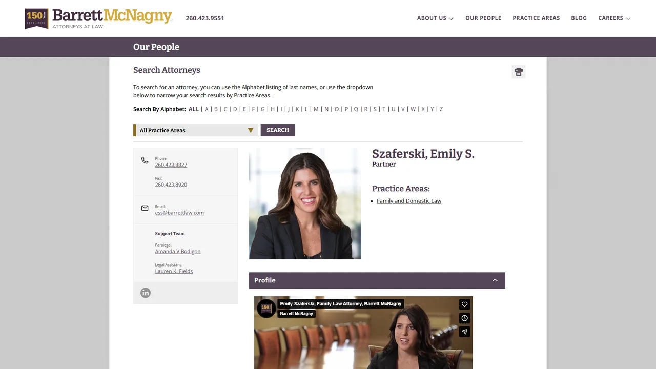 Emily S. Szaferski - Barrett McNagny LLP - Fort Wayne, IN office in Fort Wayne, Indiana
