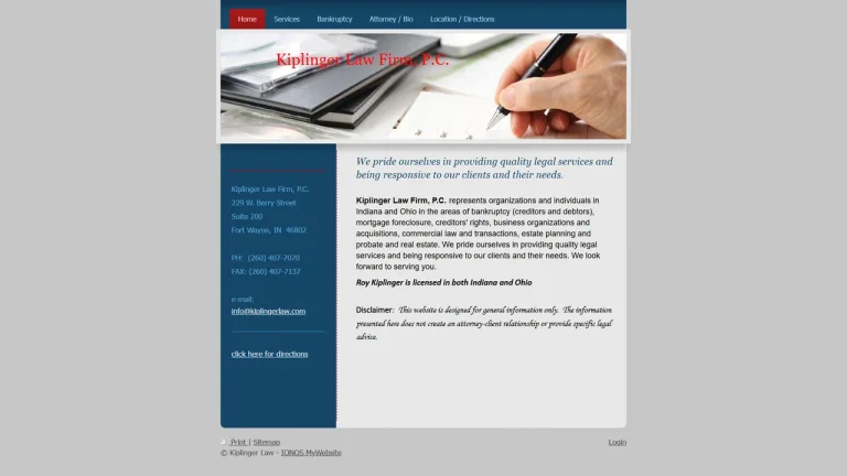 Kiplinger Law Firm, P.C. - Fort Wayne, IN - Attorney in Fort Wayne
