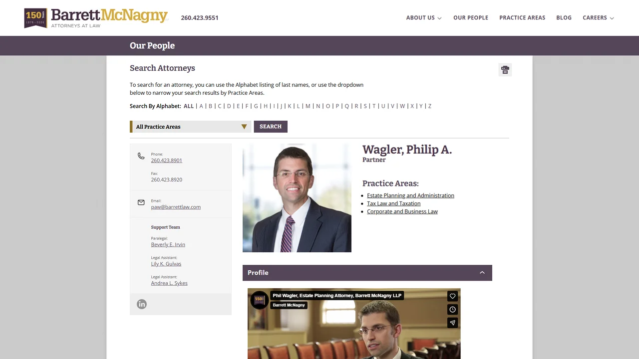 Philip A. Wagler (Barrett McNagny LLP) - Fort Wayne, IN office in Fort Wayne, Indiana
