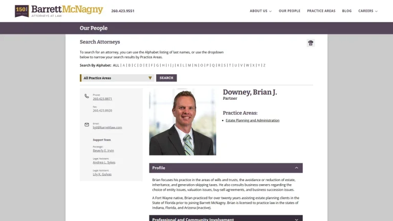 Barrett McNagny LLP: Brian J. Downey - Fort Wayne, IN - Attorney in Fort Wayne
