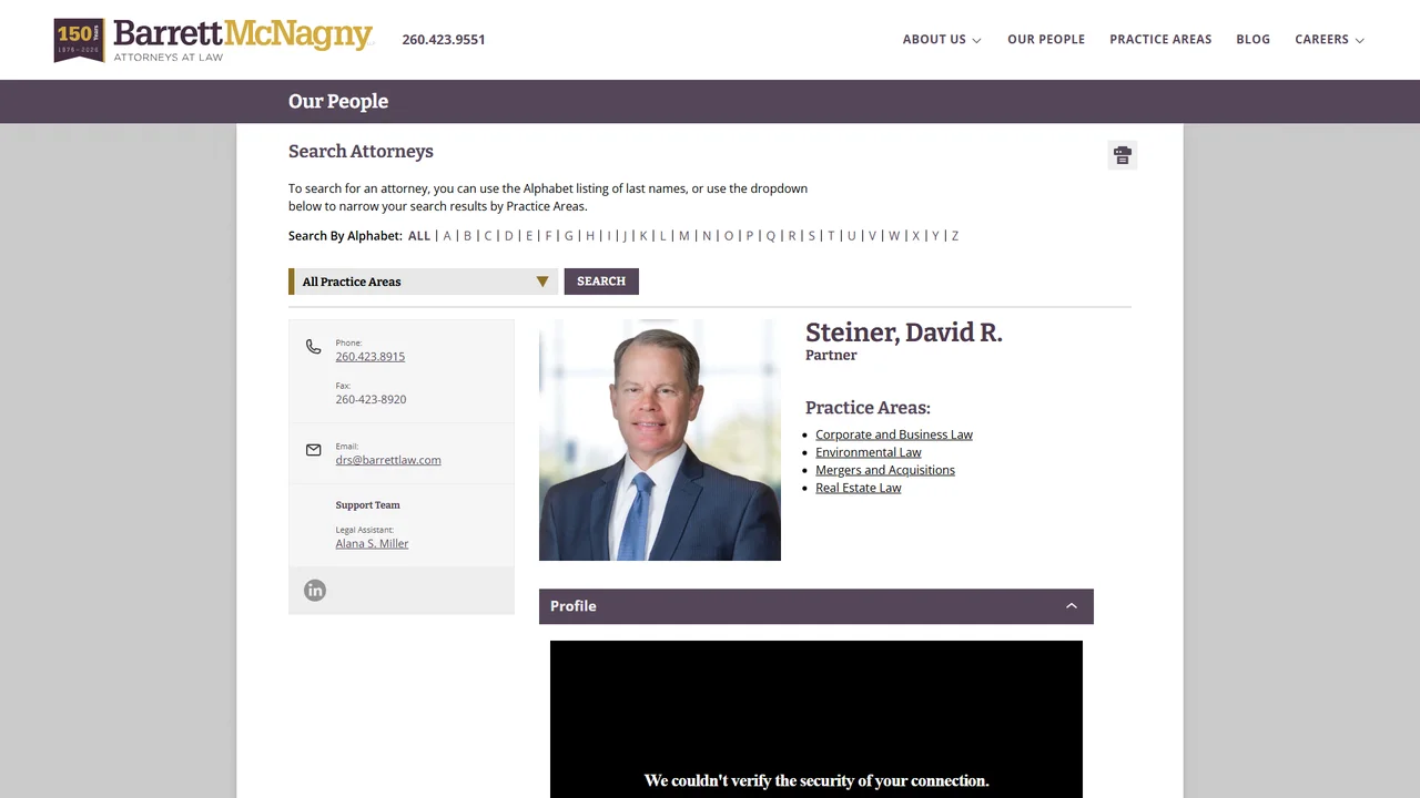 David R. Steiner - Barrett McNagny LLP - Fort Wayne, IN office in Fort Wayne, Indiana