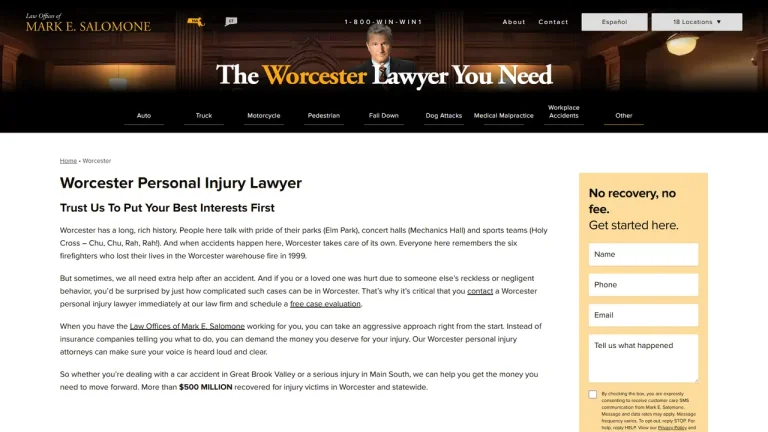 Law Offices of Mark E. Salomone - Worcester, MA - Attorney in Worcester