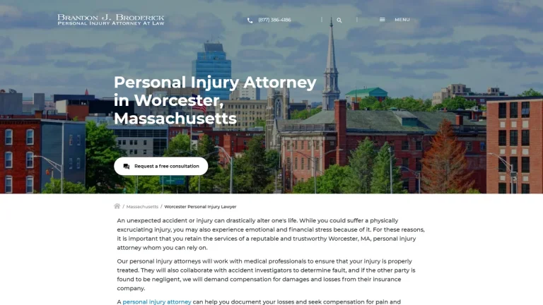 Worcester Personal Injury Attorney at Law, Brandon J Broderick - Worcester, MA - Attorney in Worcester