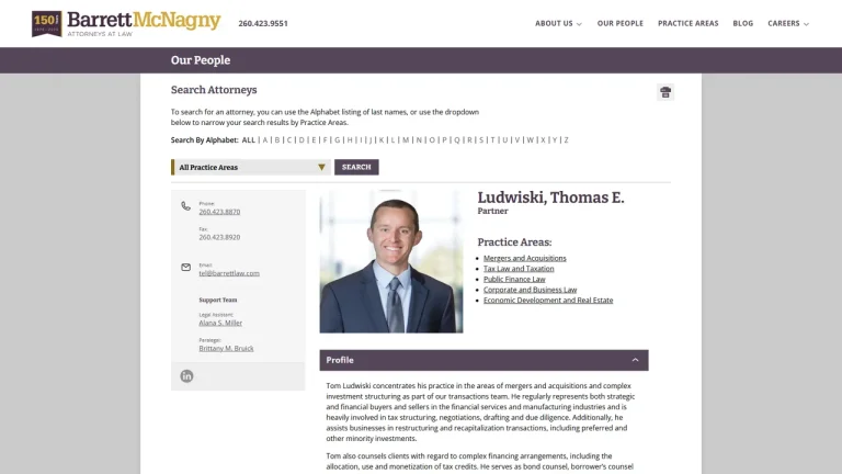 Thomas E. Ludwiski - Barrett McNagny LLP - Fort Wayne, IN - Attorney in Fort Wayne