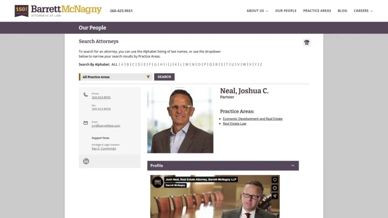 Joshua C. Neal - Barrett McNagny LLP - Fort Wayne, IN - Attorney in Fort Wayne