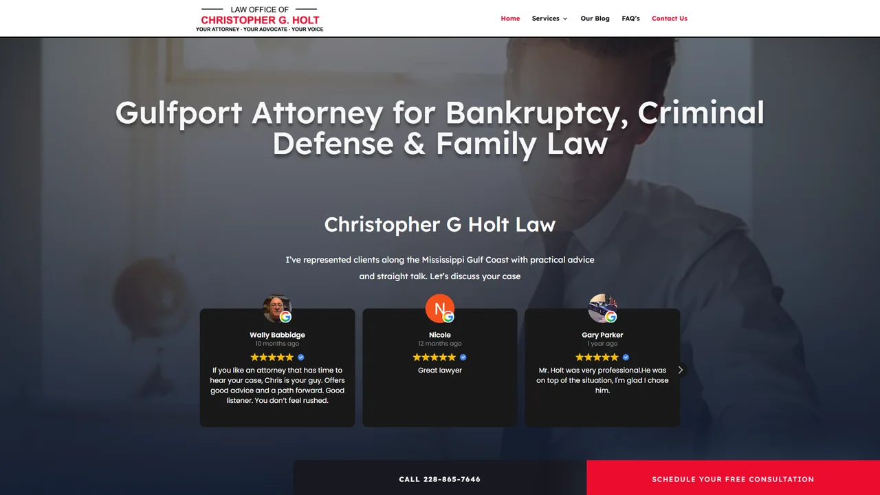 Christopher G Holt Attorney At Law - Gulfport, MS office in Gulfport, Mississippi