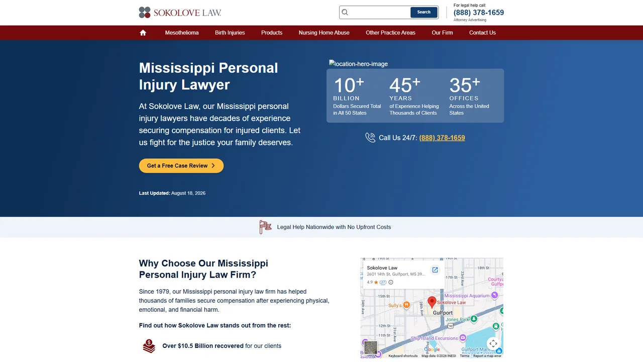 Sokolove Law - Gulfport, MS office in Gulfport, Mississippi