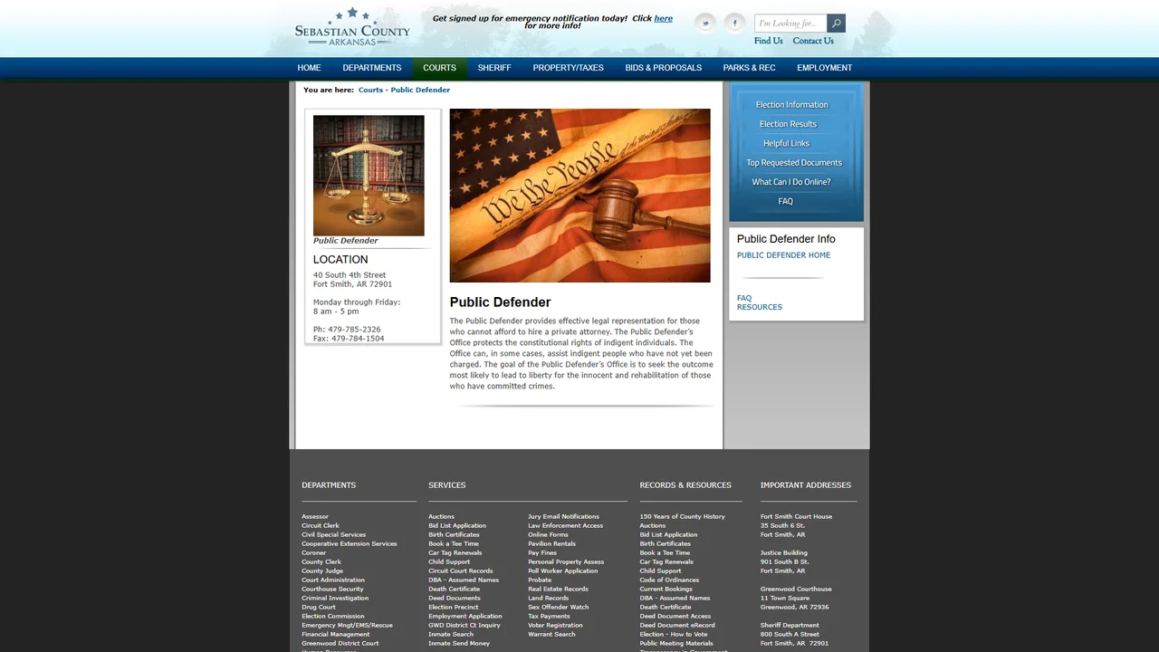 Sebastian County Public Defender - Fort Smith, AR office in Fort Smith, Arkansas