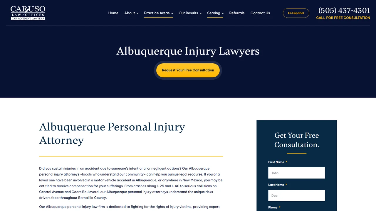 Caruso Law Offices Car Accident Lawyers - Albuquerque, NM office in Albuquerque, New Mexico