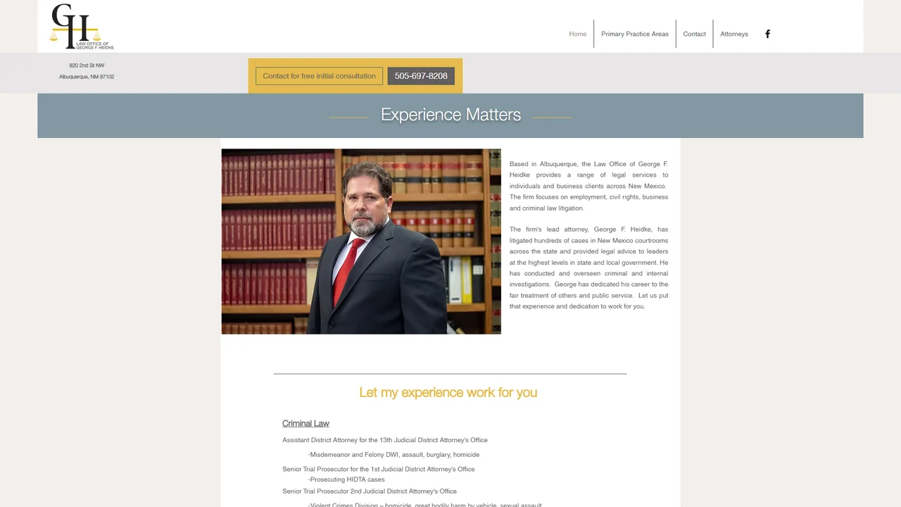 Law Office of George F Heidke - Albuquerque, NM office in Albuquerque, New Mexico