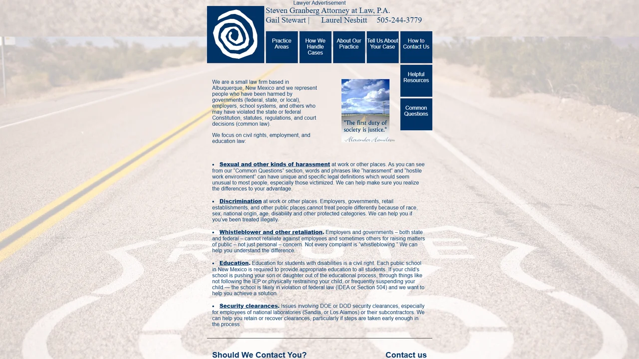 Steven Granberg, Attorney At Law - Albuquerque, NM office in Albuquerque, New Mexico