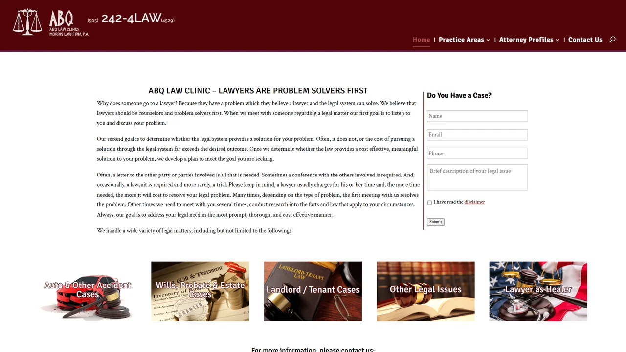 ABQ Law Clinic/Morris Law Firm, P.A. - Albuquerque, NM office in Albuquerque, New Mexico