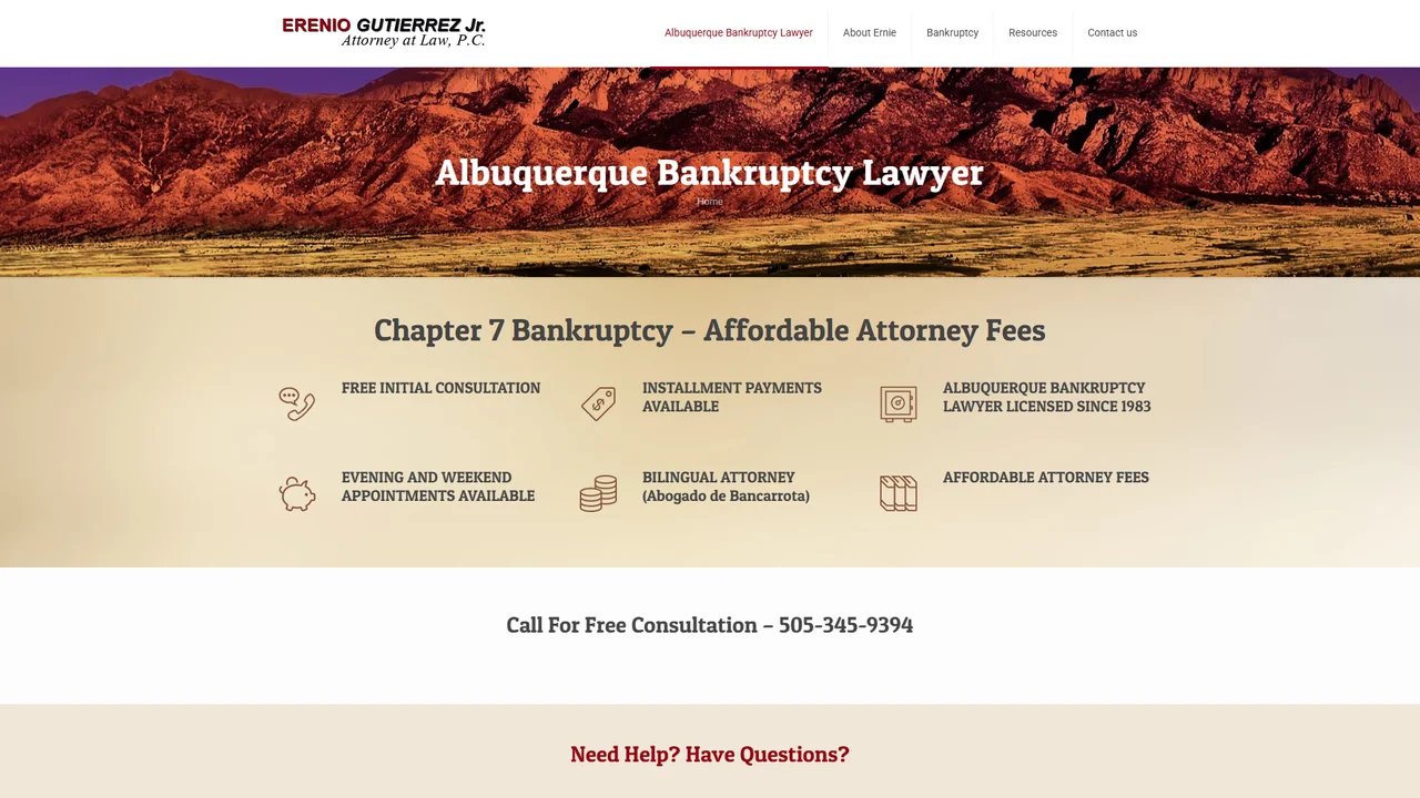 Erenio (Ernie) Gutierrez Jr., Attorney at Law P.C. - Albuquerque, NM office in Albuquerque, New Mexico