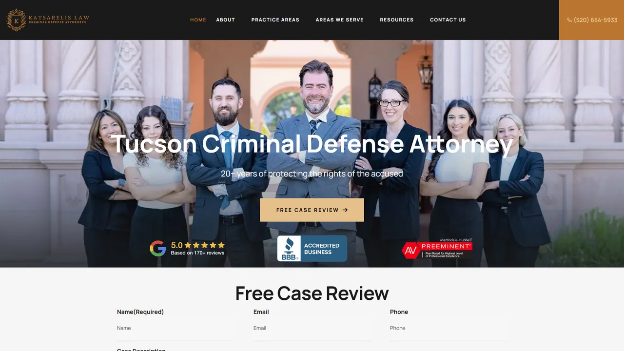 Katsarelis Law Criminal Defense Attorneys Tucson - Tucson, AZ office in Tucson, Arizona