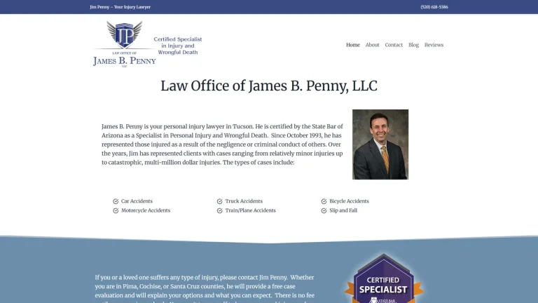 Law Office of James B. Penny, LLC - Tucson, AZ - Attorney in Tucson