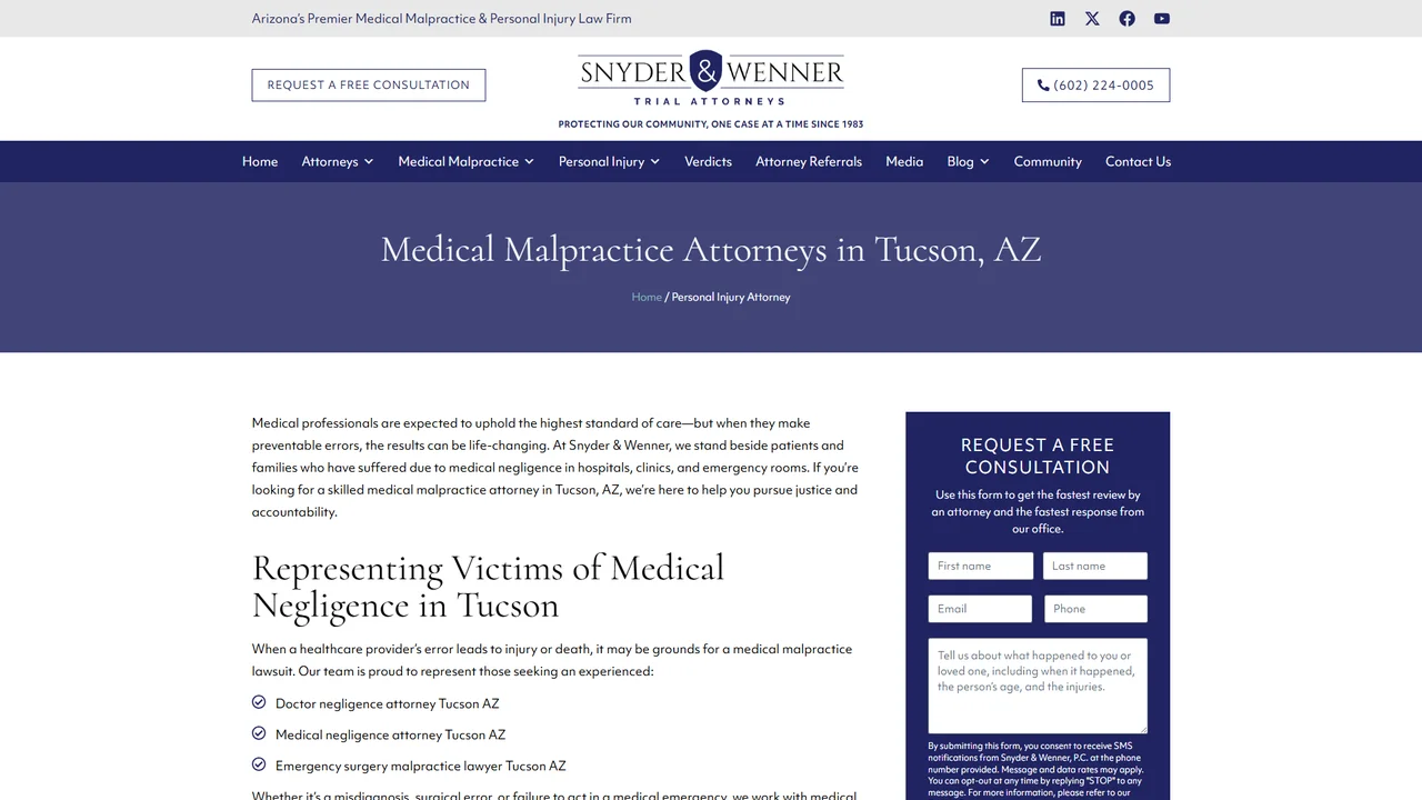 Snyder & Wenner, P.C. - Tucson, AZ office in Tucson, Arizona