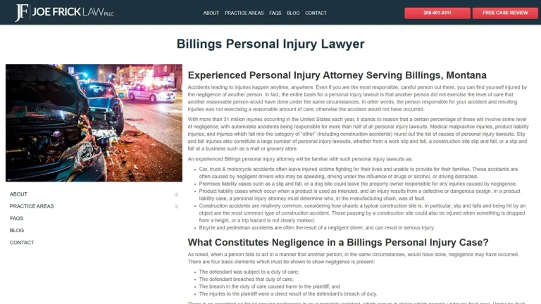 Joe Frick Law, PLLC - Billings, MT - Attorney in Billings