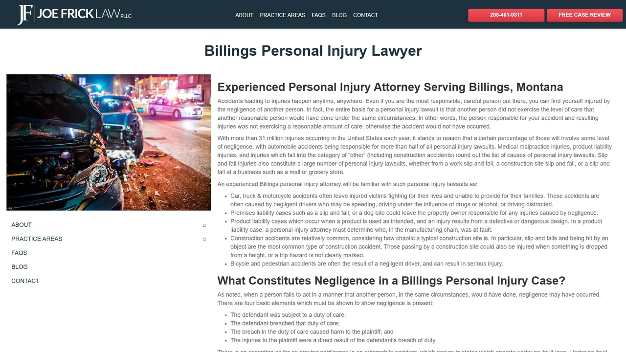 Joe Frick Law, PLLC - Billings, MT office in Billings, Montana