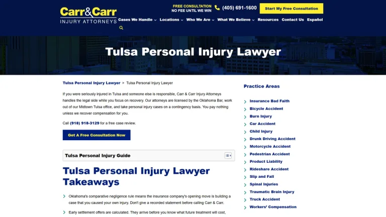 Carr & Carr Injury Attorneys - Tulsa, OK - Attorney in Tulsa
