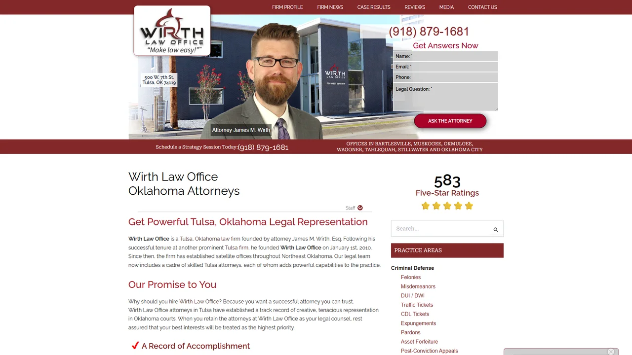 Wirth Law Office - Tulsa, OK office in Tulsa, Oklahoma