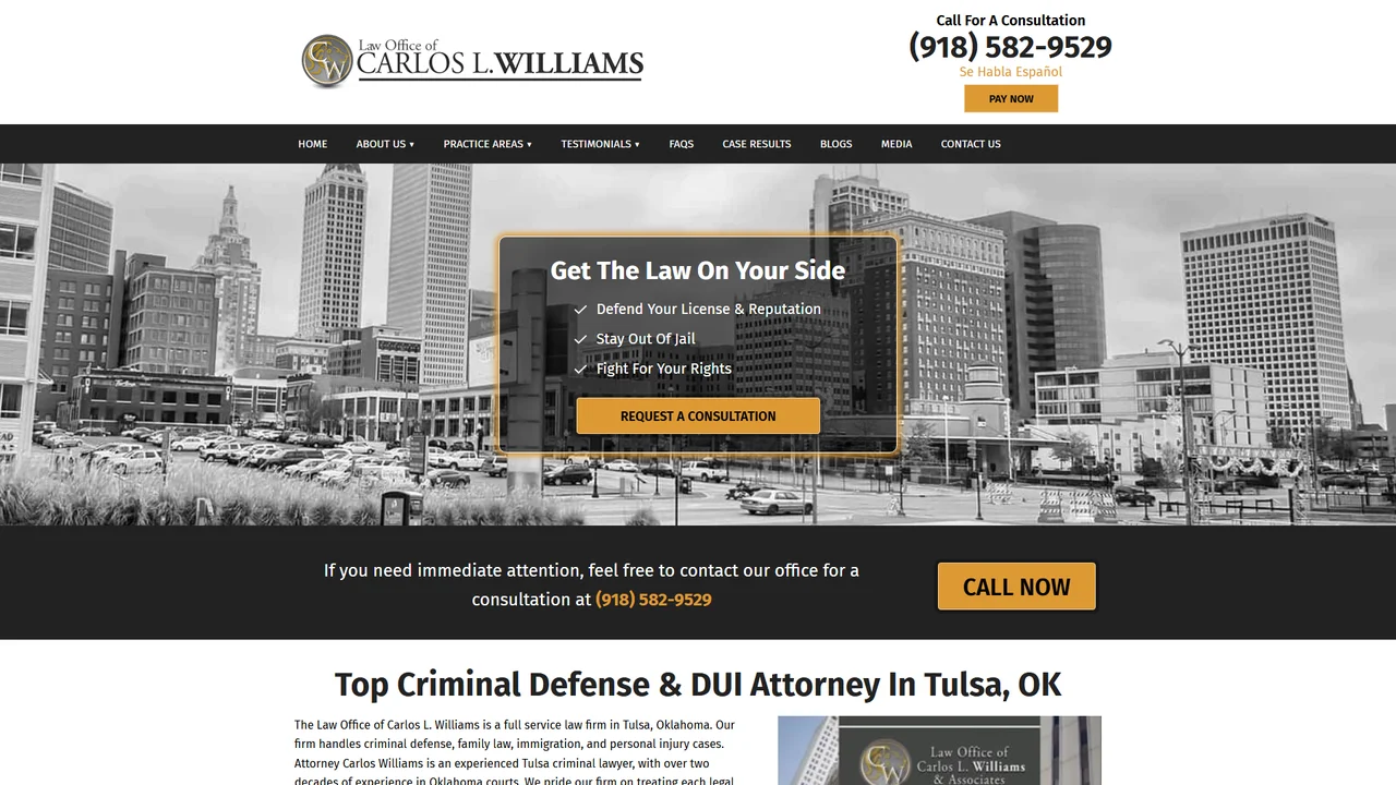 The Law Office of Carlos L. Williams - Tulsa, OK office in Tulsa, Oklahoma