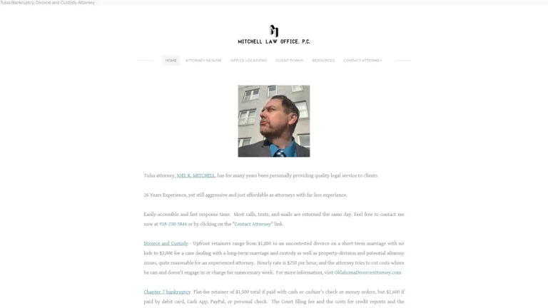 Joel K. Mitchell, Attorney-at-Law - Tulsa, OK - Attorney in Tulsa