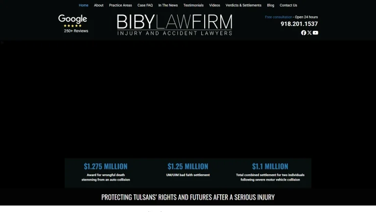 Biby Law Firm Injury and Accident Lawyers - Tulsa, OK - Attorney in Tulsa