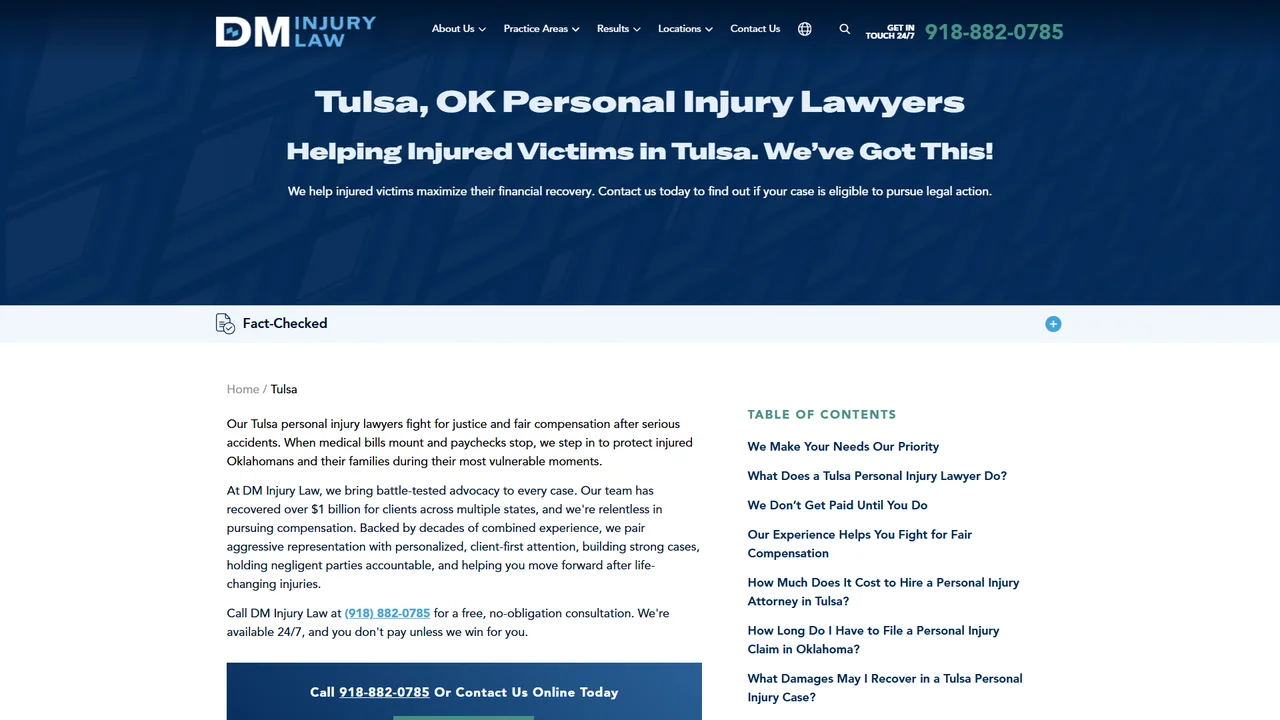 DM Injury Law - Tulsa, OK office in Tulsa, Oklahoma