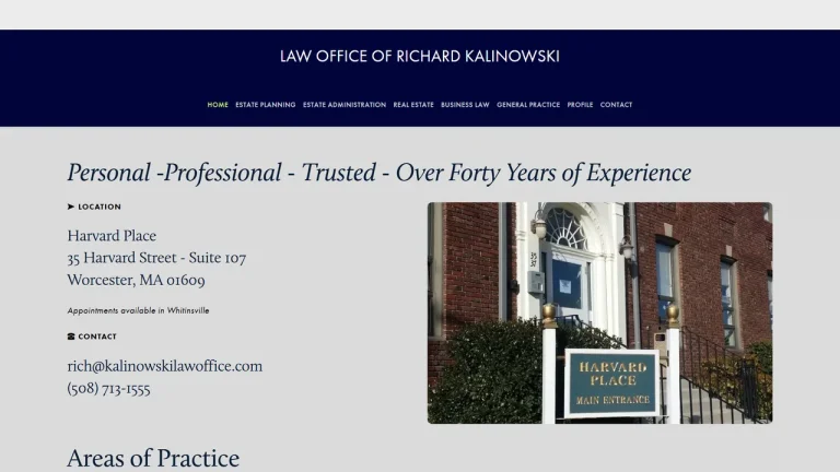 Richard Kalinowski - Worcester, MA - Attorney in Worcester