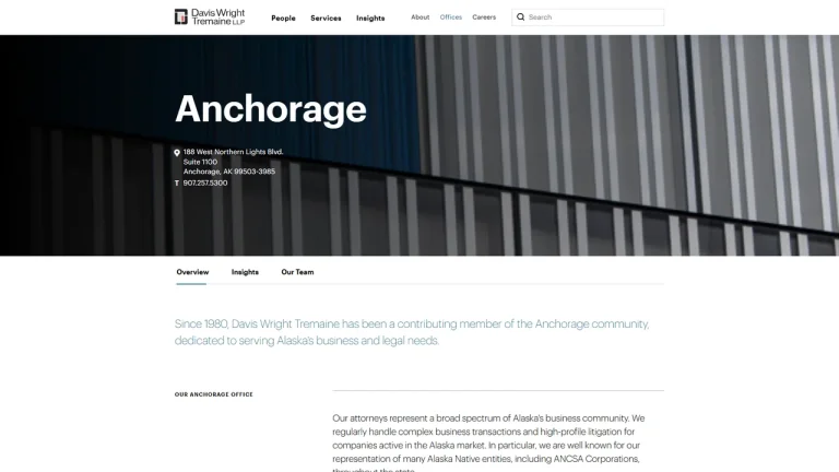 Davis Wright Tremaine LLP - Anchorage, AK - Attorney in Anchorage