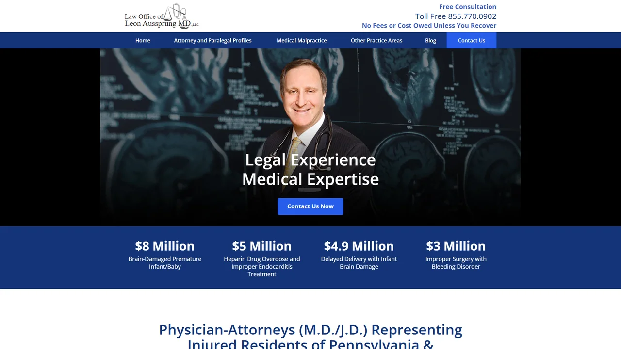 Law Office of Leon Aussprung MD, LLC - Philadelphia, PA office in Philadelphia, Pennsylvania
