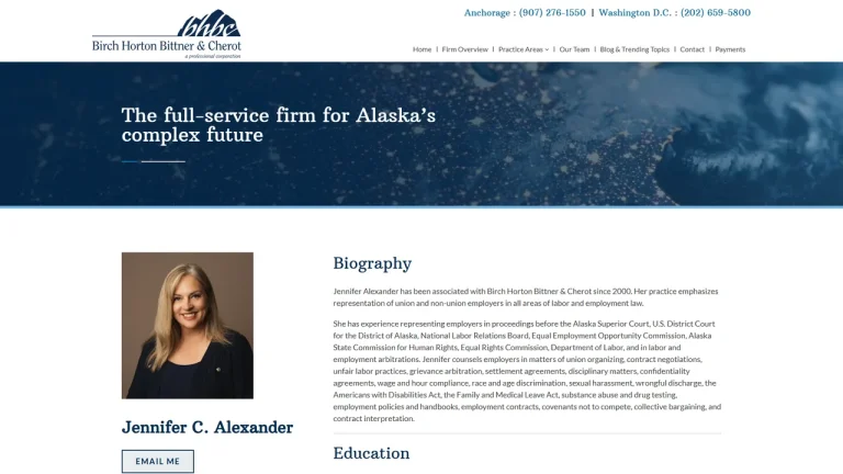 Jennifer C. Alexander at Birch Horton Bittner and Cherot - Anchorage, AK - Attorney in Anchorage